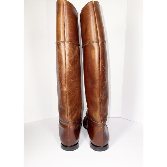 Vtg Charles David Tall Leather Riding Boots Brown Low Heel Equestrian Womens 9 - Picture 5 of 15